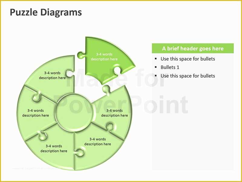 Puzzle Powerpoint Template Free Of Puzzle Diagram Editable Powerpoint Template