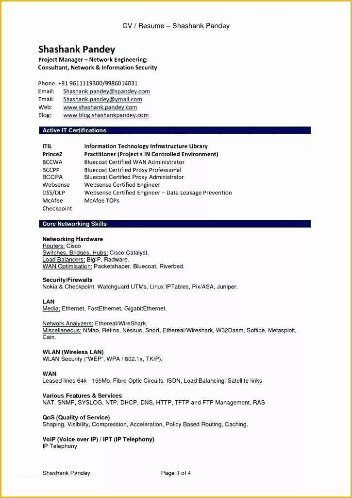 Quick Resume Template Free Of Easy It Certifications Line