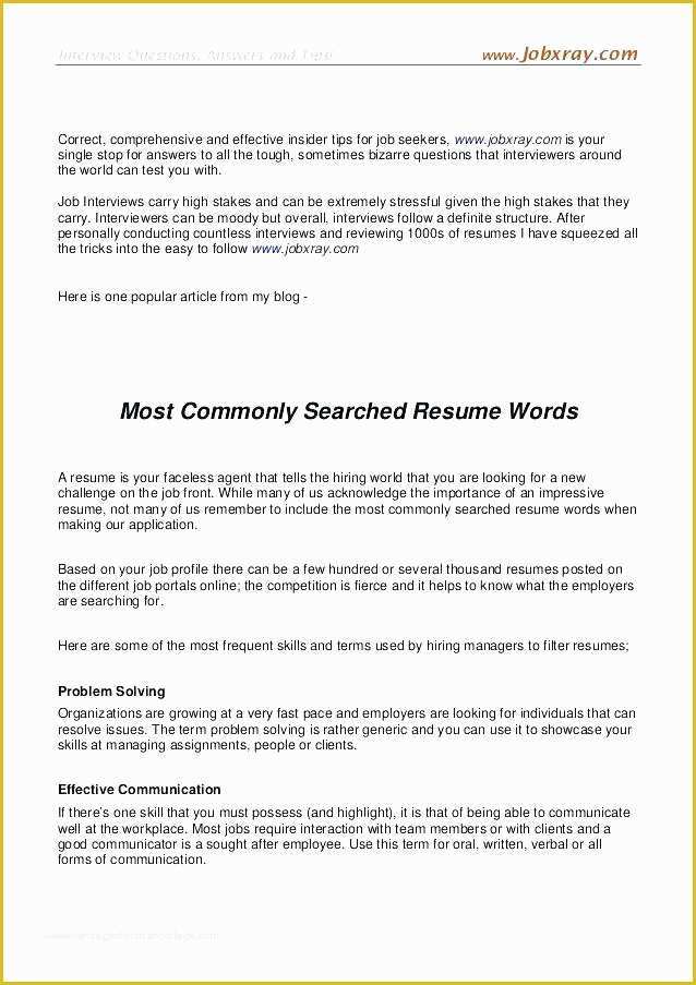 44 Quick Resume Template Free