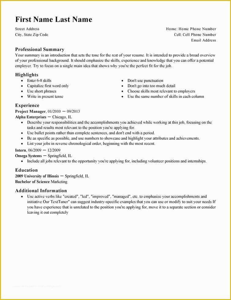 Quick Resume Template Free Of Free Easy Resume Templates Simple Builder and Quick