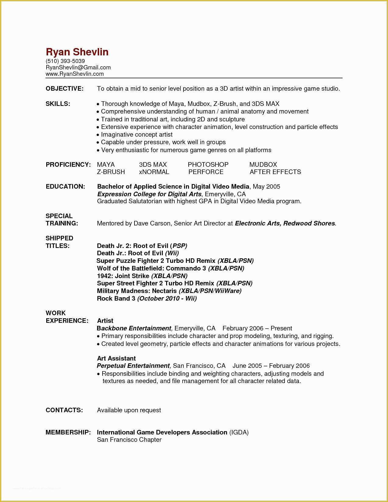 Quick Resume Template Free Of Quick Cv Template Free Easy Resume Builder Professional