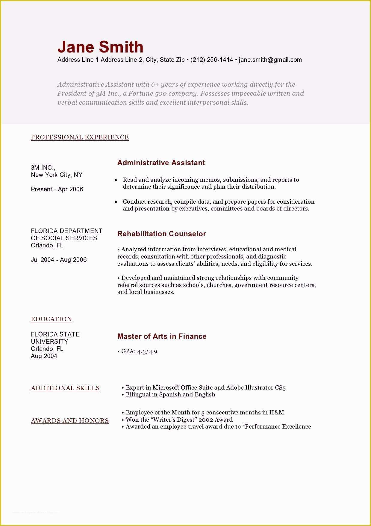 Quick Resume Template Free Of Quick Resumes Heritagechristiancollege