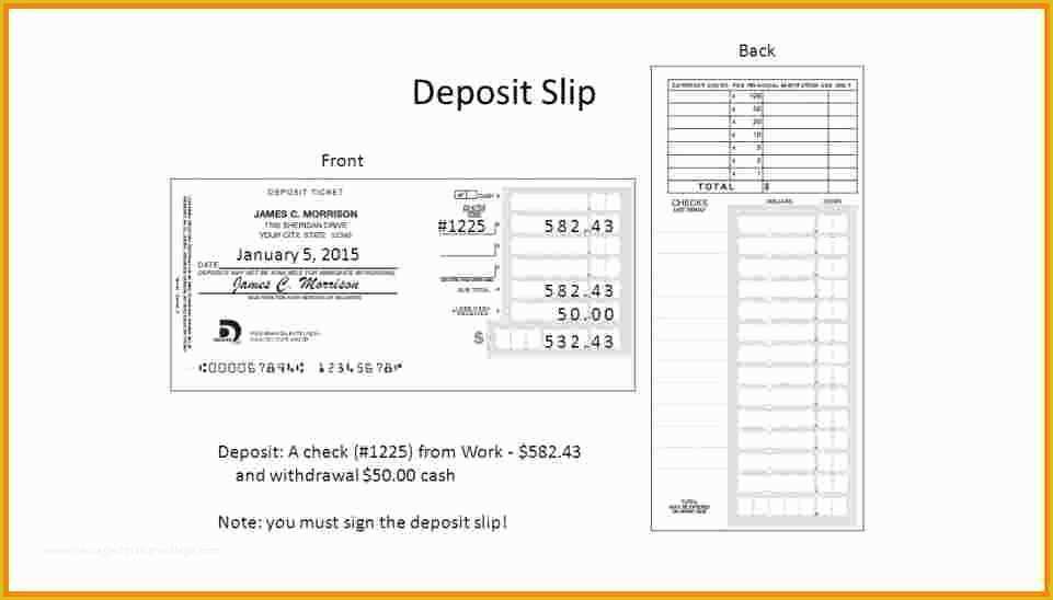 Quickbooks Deposit Slip Template Free Of 10 Quickbooks Deposit Slip Template