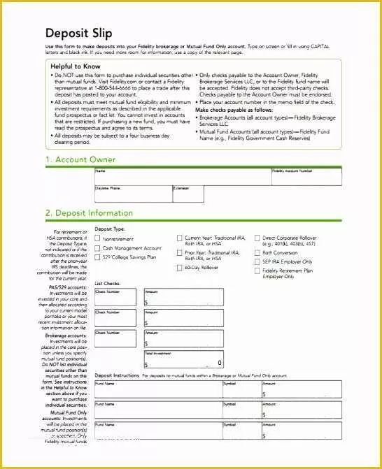 Quickbooks Deposit Slip Template Free Of 7 Excel Deposit Slip Template Exceltemplates