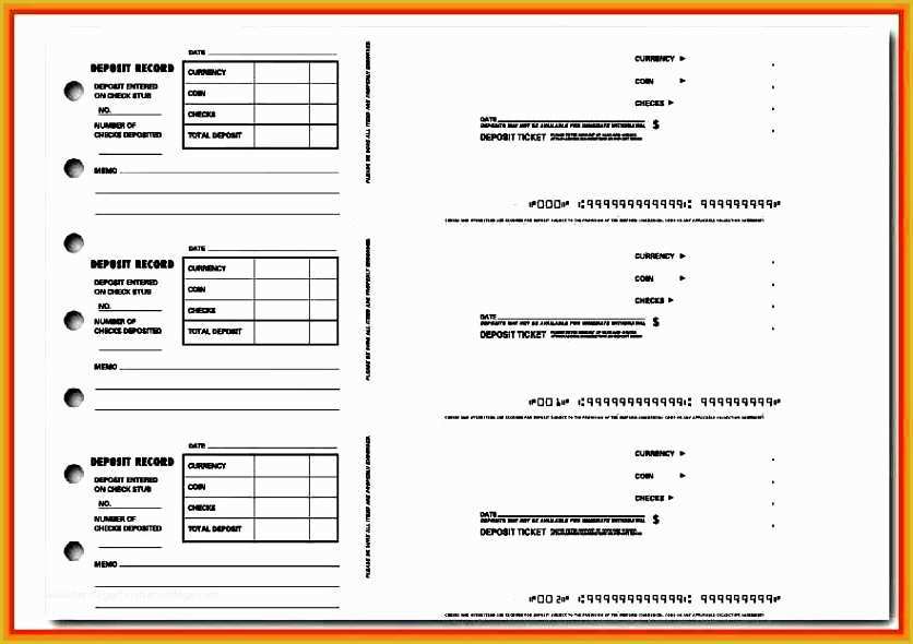 Quickbooks Deposit Slip Template Free Of 9 Deposit Slip Template Sampletemplatess Sampletemplatess