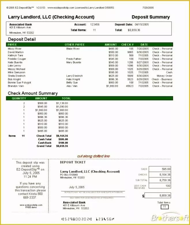 Quickbooks Deposit Slip Template Free Of Deposit Slip Template for Quickbooks Template Update234