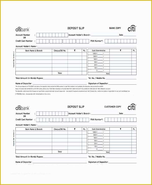 Quickbooks Deposit Slip Template Free Of Deposit Slip Template Free Download Templates Resume