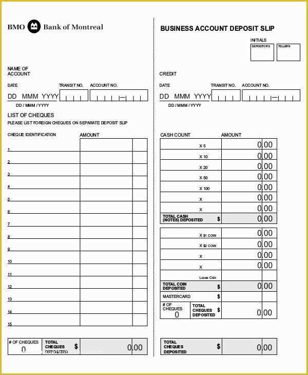 Quickbooks Deposit Slip Template Free Of Deposit Slip Template Microsoft Word Templates Resume