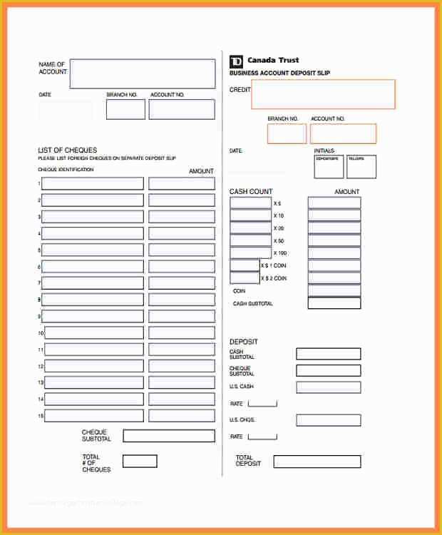 Quickbooks Deposit Slip Template Free Of Quickbooks Deposit Slip Template Templates Station