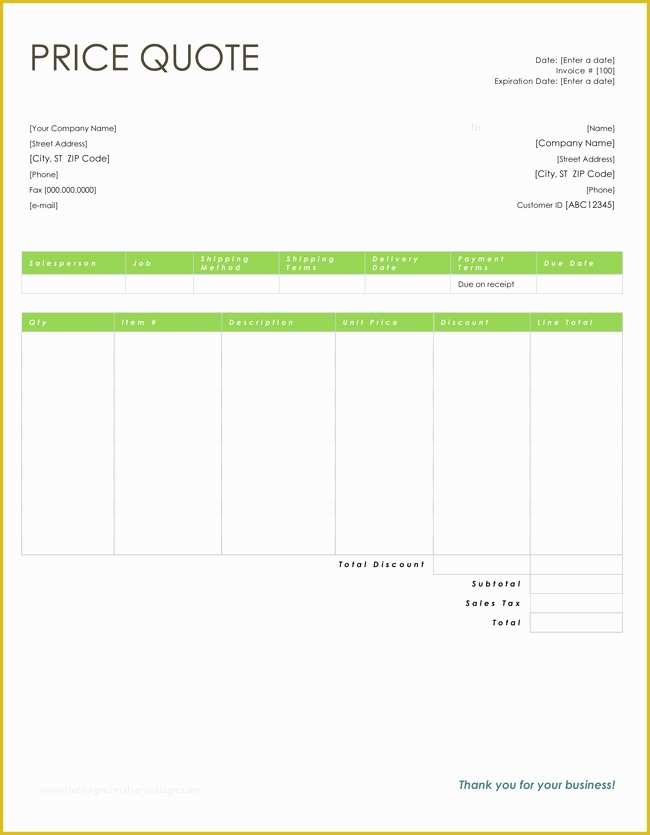 Quotation Template Excel Free Download Of 28 Free Quotation Templates Of Every Type Excel Word & Pdf