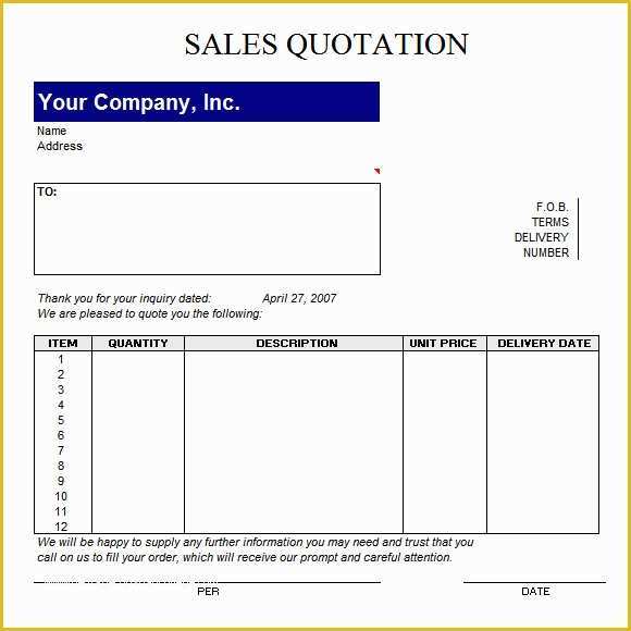 Quotation Template Excel Free Download Of 52 Quotation Templates Doc Pdf Excel