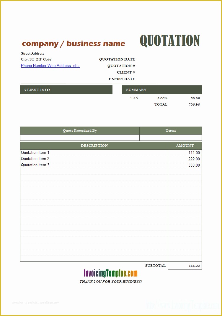 Quotation Template Excel Free Download Of Excel Quotation Template