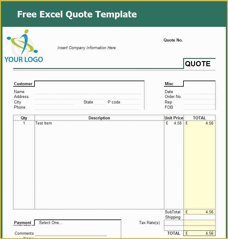 Quotation Template Excel Free Download Of Microsoft Excel Quotation Templates – Project Management