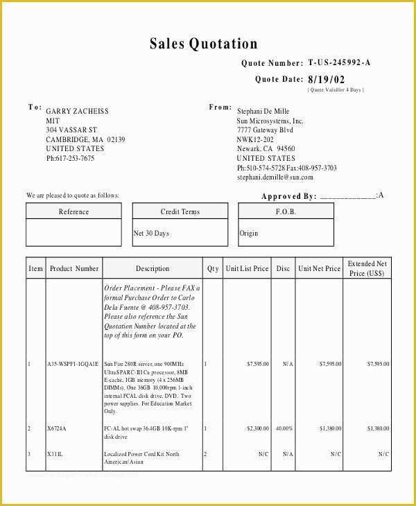 Quotation Template Excel Free Download Of Printable Quotation Template In Excel and Doc Excel Template
