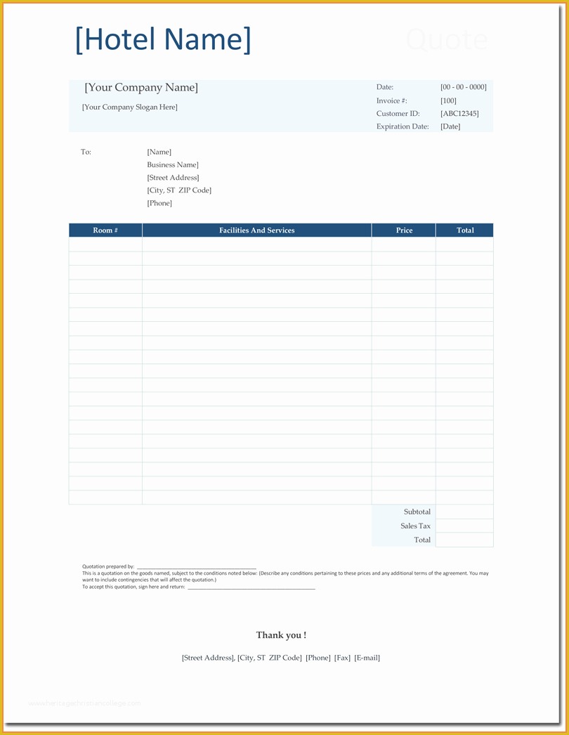 Quotation Template Free Download Of Free Excel Quotation Template Spreadsheets for Small