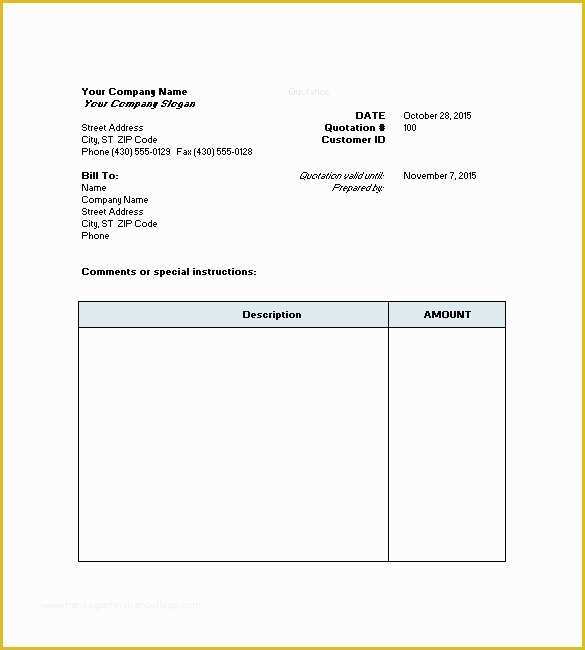 Quotation Template Free Download Of Furniture Quotation format In Word Free Download