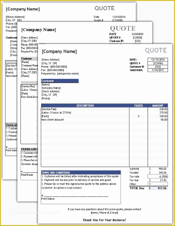 Quotation Template Free Download Of Quotation Invoice Template Free Download 9 Great Lessons