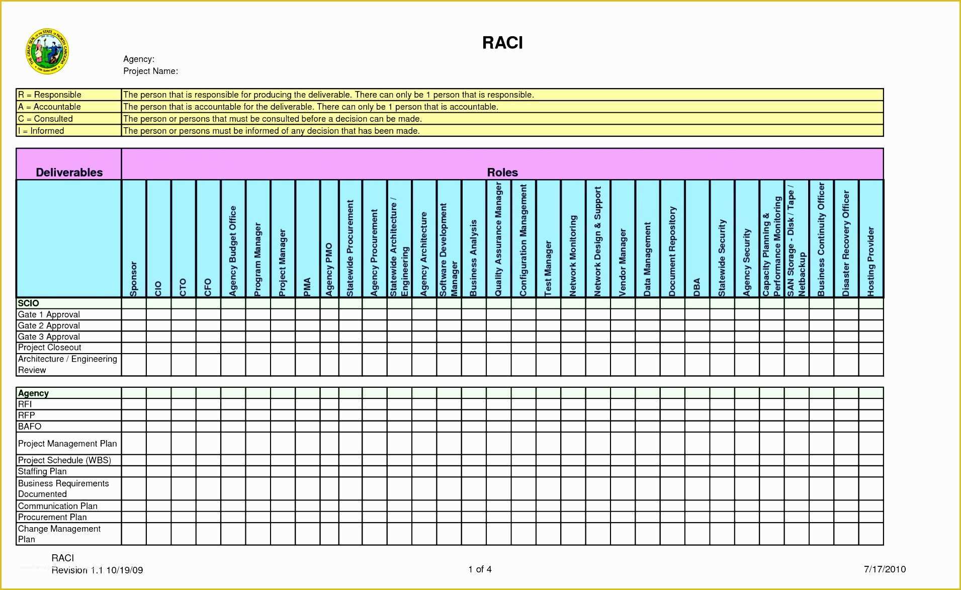 Raci Template Excel Free Of 10 Raci Template Excel Free Exceltemplates Exceltemplates