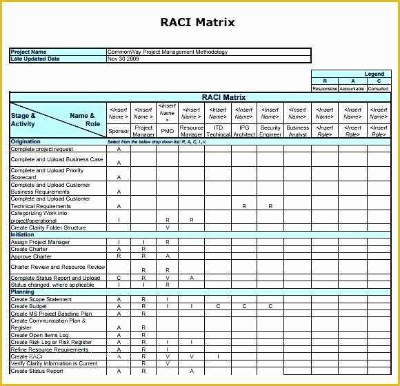 Raci Template Excel Free Of Microsoft Excel Raci Template Template Roles Matrix