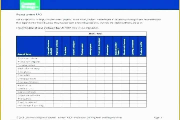 Raci Template Excel Free Of Microsoft Excel Raci Template Template Roles Matrix