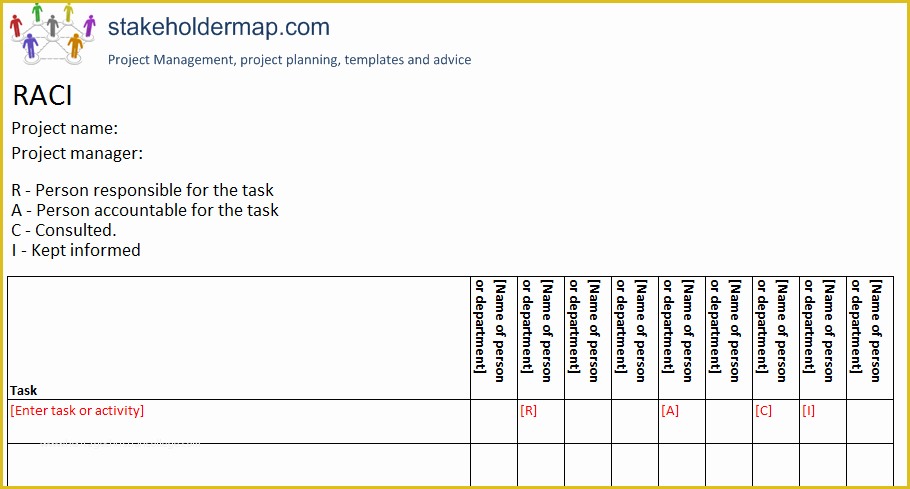 Raci Template Excel Free Of Raci Chart