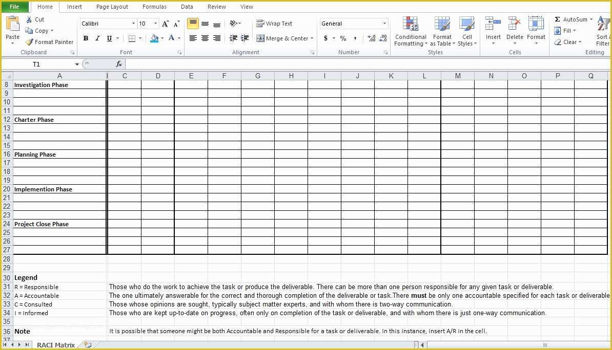 Raci Template Excel Free Of Raci Matrix Excel Template Free Excel Tmp