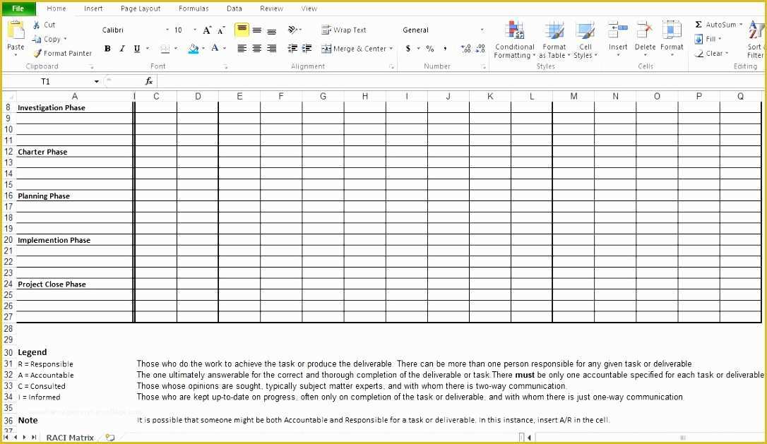 Raci Template Excel Free Of Raci Matrix Template Excel Sthcs Inspirational Erp Project