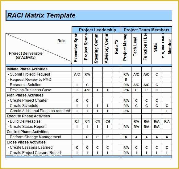 Raci Template Excel Free Of Sample Raci Chart 6 Free Documents In Pdf Word Excel