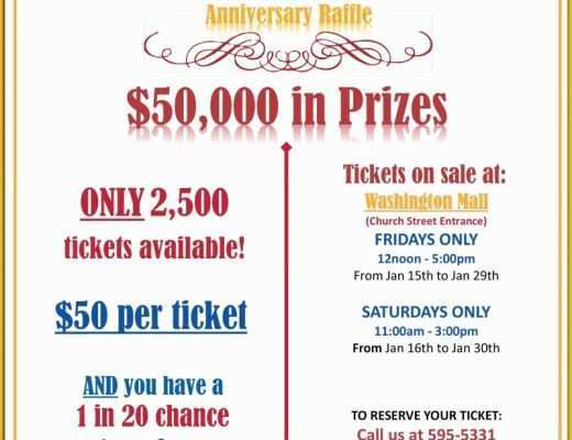 Raffle Flyer Template Free Of $50 000 In Prizes Fered In Youthnet Raffle Bernews