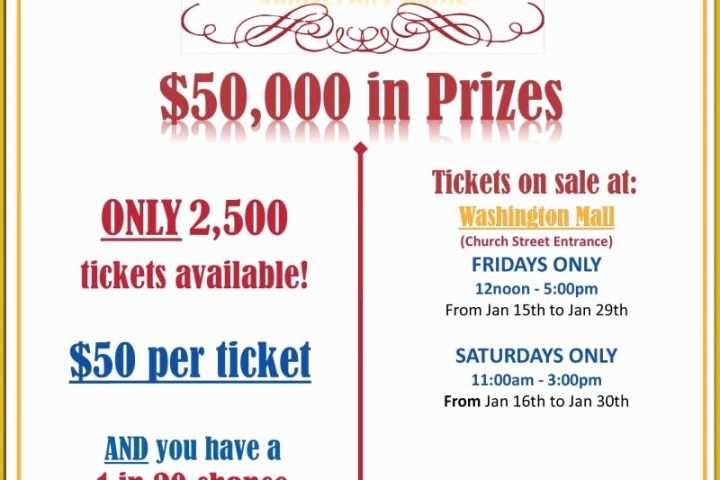 Raffle Flyer Template Free Of $50 000 In Prizes Fered In Youthnet Raffle Bernews