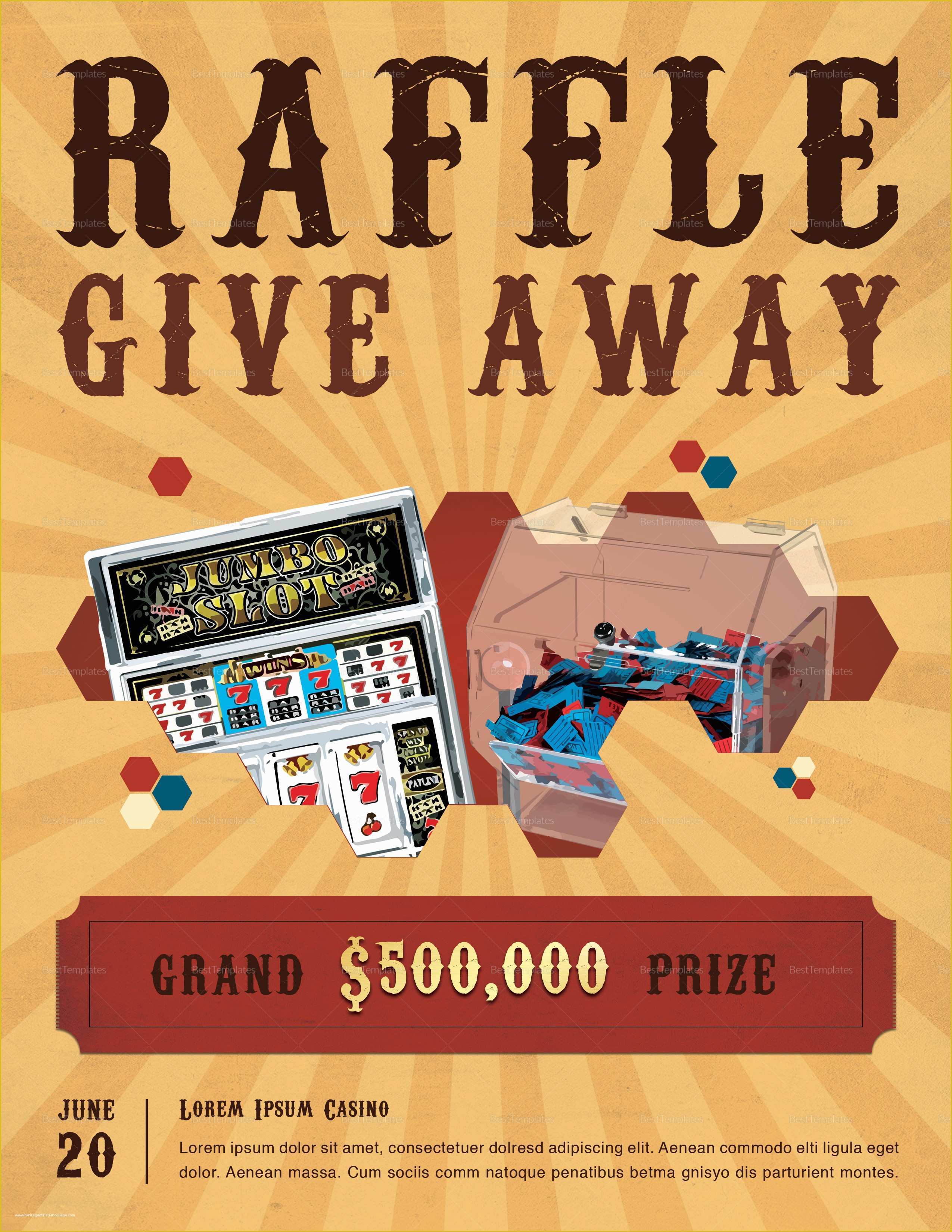 Raffle Flyer Template Free Of Casino Raffle Flyer Design Template In Psd Word