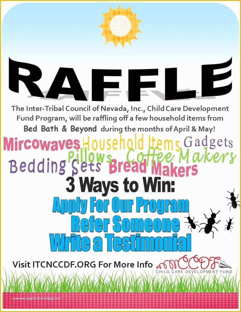 Raffle Flyer Template Free Of Itcn Ccdf Raffle Itcn Child Care Development Fund