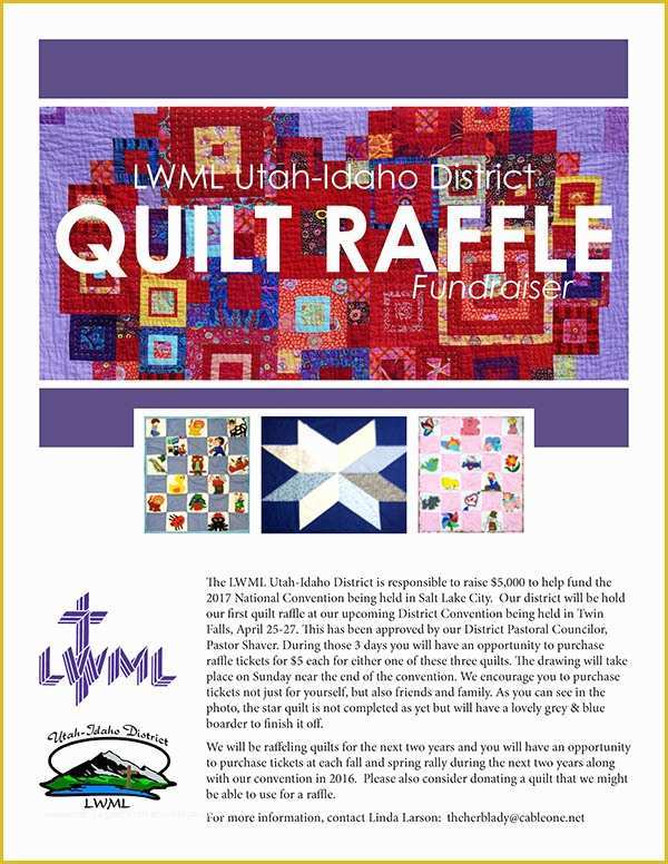 Raffle Flyer Template Free Of Quilt Raffle Flyer and Tickets for Fundraiser On Behance