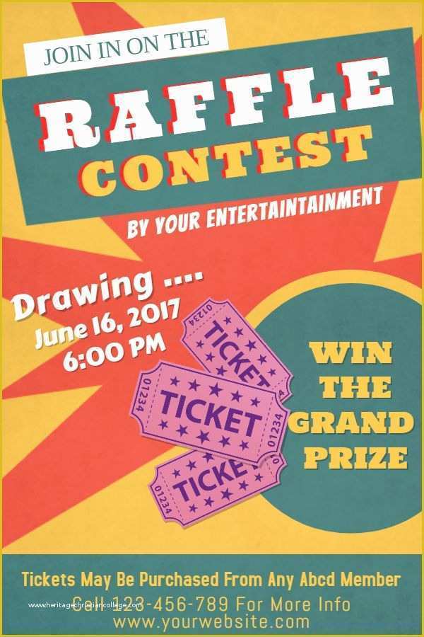 Raffle Flyer Template Free Of Raffle Flyer Poster social Media Post Template