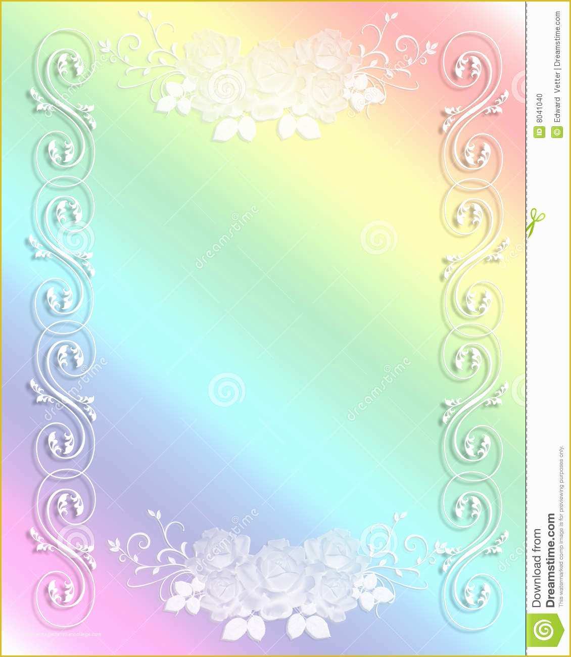 Rainbow Wedding Invitation Templates Free Of Wedding Invitation Border Rainbow Lace Stock Image