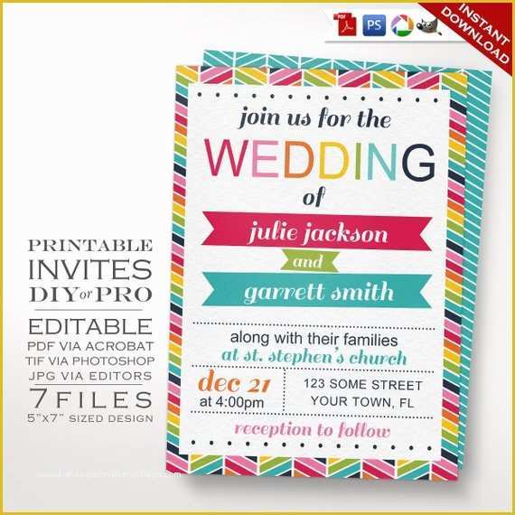 Rainbow Wedding Invitation Templates Free Of Wedding Invitation Template Rainbow Wedding Invitation