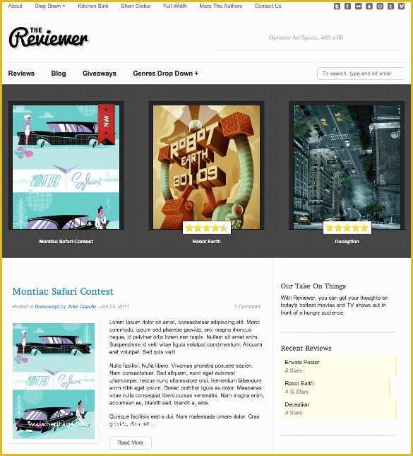 Rating Website Template Free Of 20 Cinema Wordpress themes & Templates