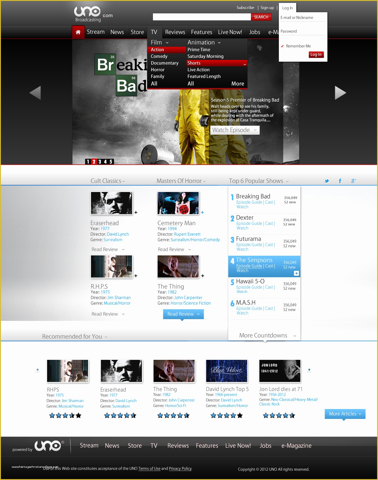 Rating Website Template Free Of Dark Red Gray and Blue Tv Web Template Review Etc by