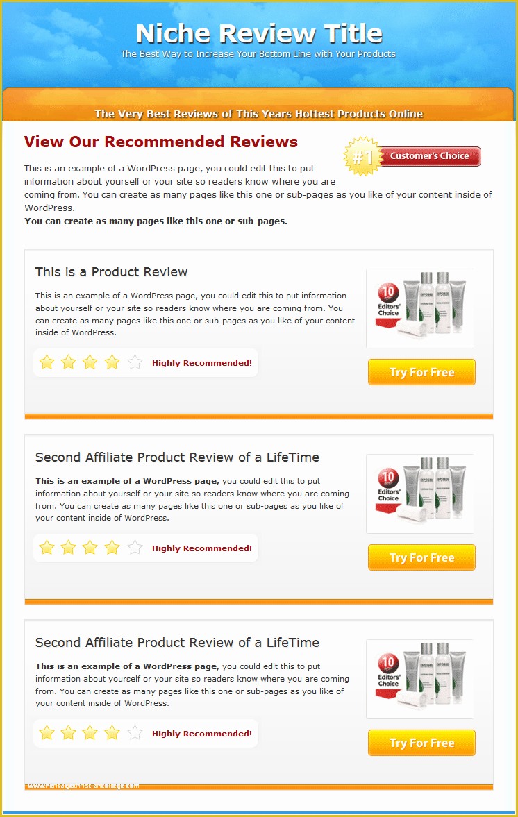 Rating Website Template Free Of Multi Product Review Website Templates Mrr