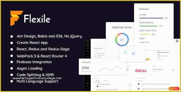 React Templates Free Of Flexile – React Redux Admin Template