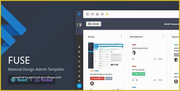 React Templates Free Of Fuse React Redux Material Design Admin Template by