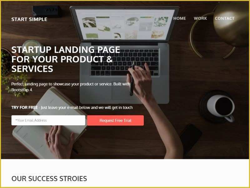 React Templates Free Of Start Simple Landing Page Template for Startups and