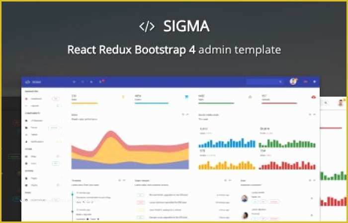 React Templates Free Of themeforest Sigma React Redux Bootstrap 4 Admin Template