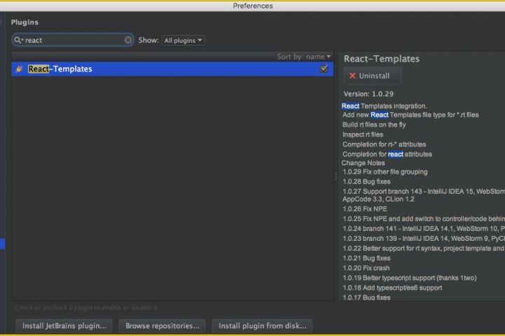 React Templates Free Of Webstorm PHPstorm Warning for React attributes In Jsx Like