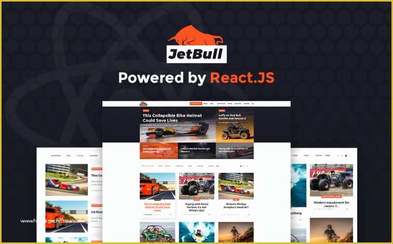 React Website Template Free Of Jetbull Extreme Racing Responsive Reactjs Powered