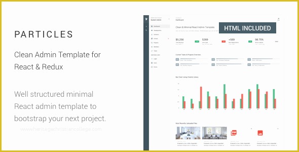 React Website Template Free Of Npm Install React Website Template Particles Clean Admin