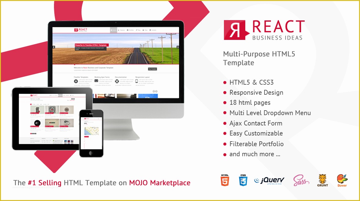 React Website Template Free Of React Multi Purpose HTML5 Template themes &amp; Templates