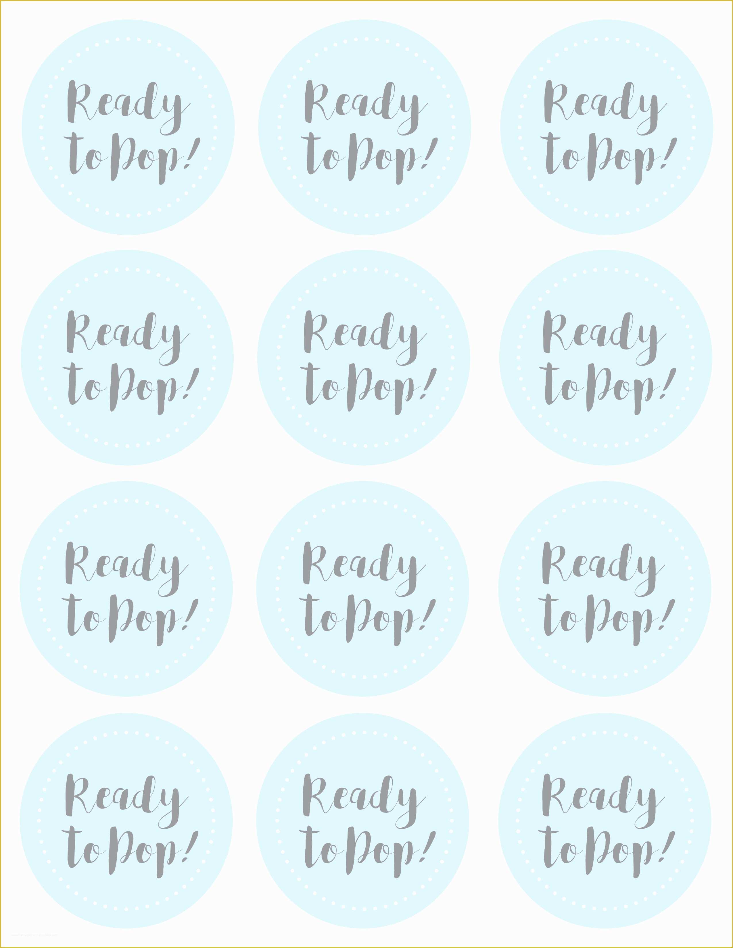 Ready to Pop Labels Template Free Of Baby Shower Craft Ready to Pop Favor Mud and Magnolias