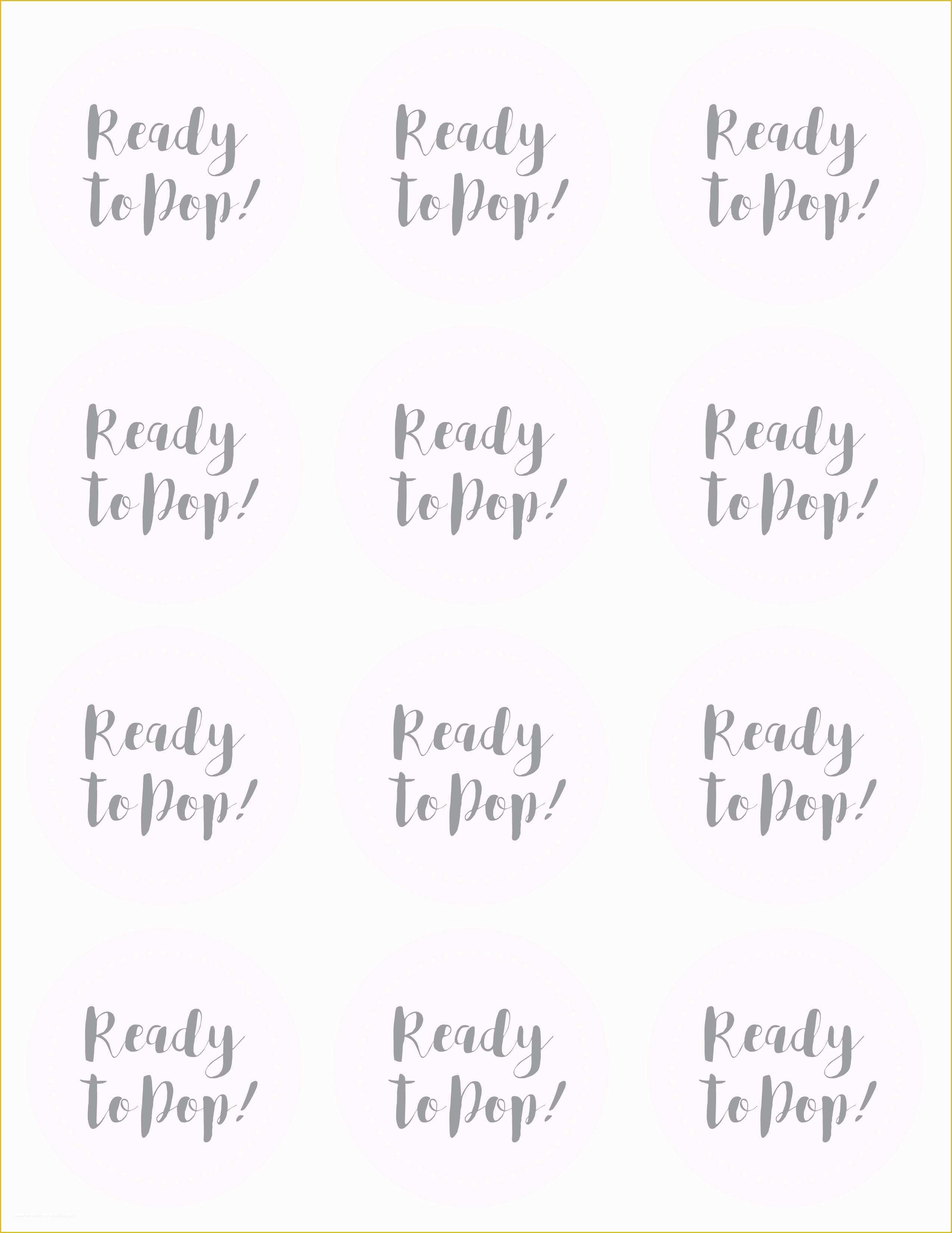 Ready to Pop Labels Template Free Of Baby Shower Craft Ready to Pop Favor Mud and Magnolias