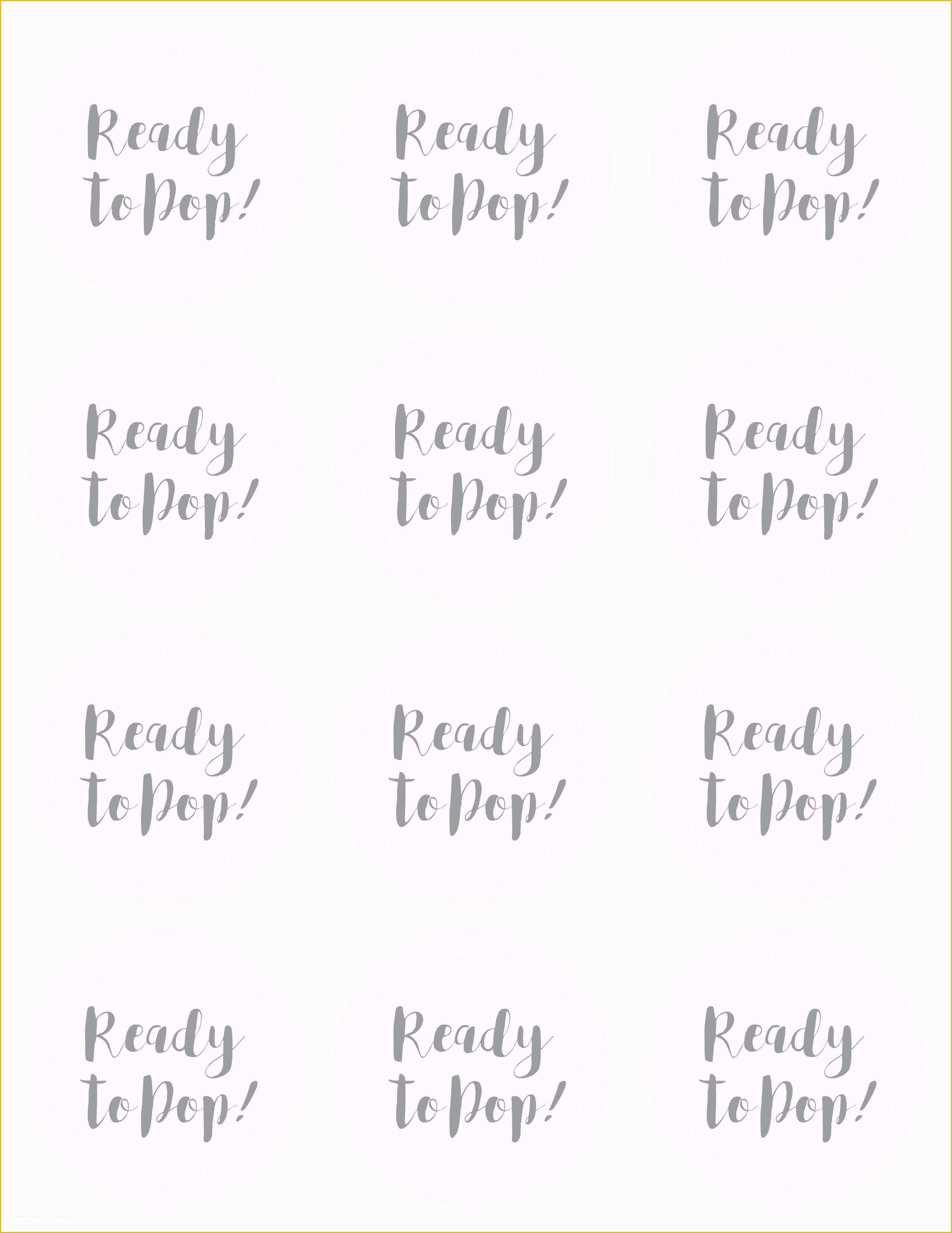 Ready to Pop Labels Template Free Of Baby Shower Craft Ready to Pop Favor Mud and Magnolias
